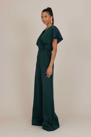WEDDING BETTY WRAP - Jumpsuit - forest green