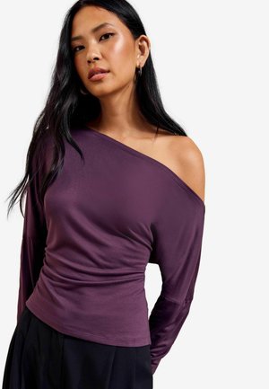 Friends Like These, OFF SHOULDER LONG SLEEVE JERSEY TOP - Langarmshirt - aubergine purple