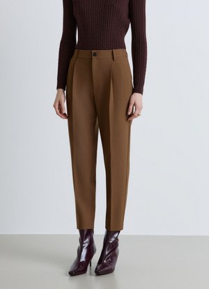 Calliope, PANTALONE LUNGO TINTA UNITA - Stoffhose - beige scuro
