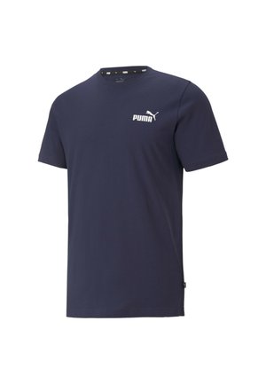 Puma ESS SMALL LOGO TEE - Paprasti marškinėliai - blue