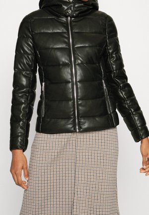 Imitatieleren jas - black