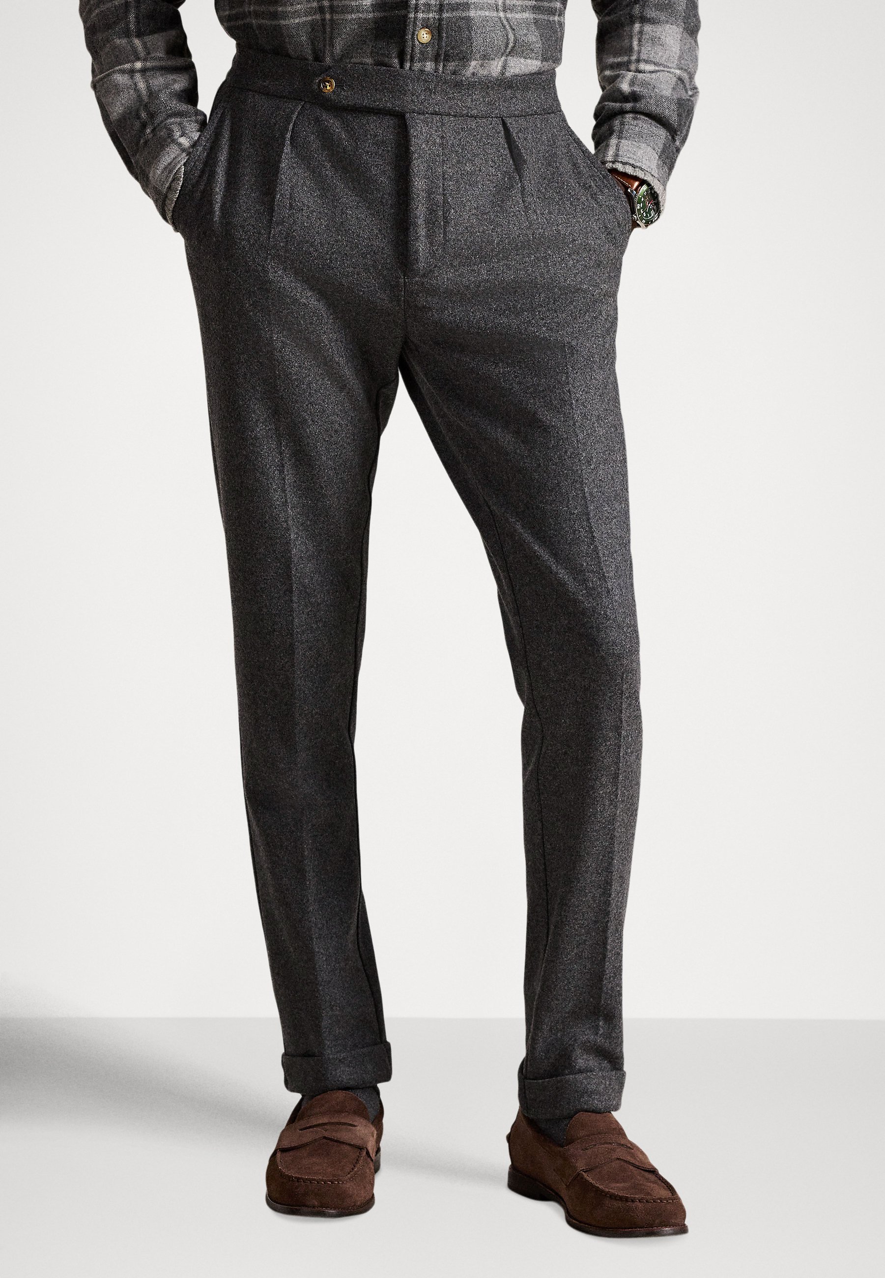Polo Ralph Lauren KNIT FLANNEL SUIT TROUSER - Trousers - medium