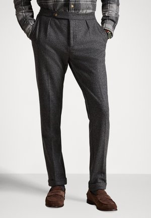 KNIT FLANNEL SUIT TROUSER - Bukser - medium grey heather