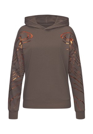 Kapuzenpullover - braun kupfer