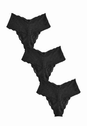 Next, HIGH WAIST HIGH LEG FIT - ALL OVER LACE KNICKERS 3 PACK - Trusser - black