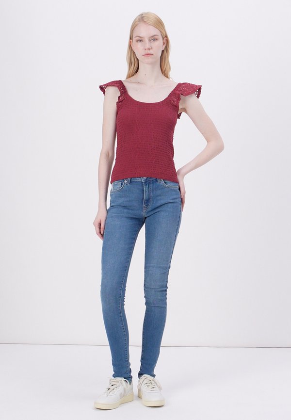 ONLGWEN LIFE SMOCK - Top - ruby wine2