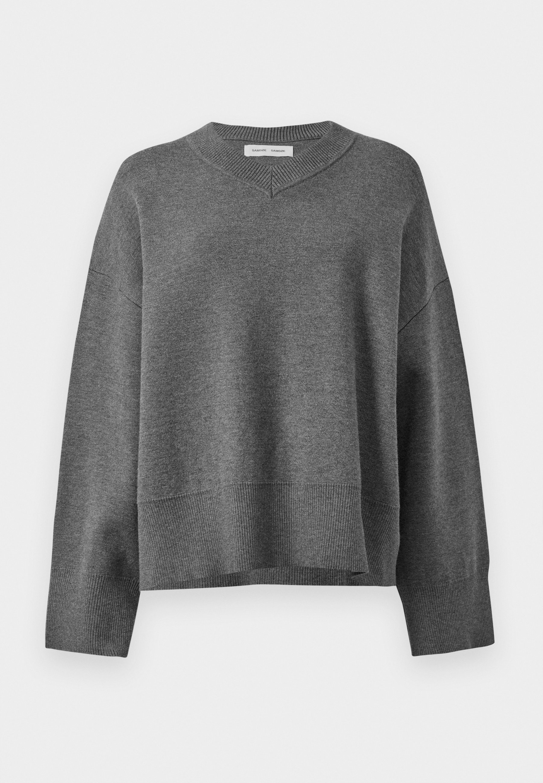 Samsøe Samsøe LULA V NECK - Jumper - dark grey - Zalando.ie