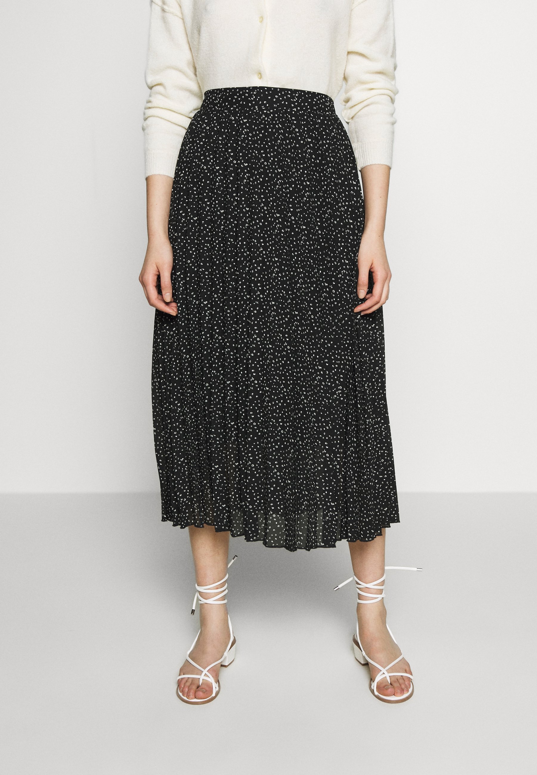 Dorothy Perkins SQUIGGLE PRINT PLEAT MIDI SKIRT A line Dorothy Perkins SPOT PLEAT MIDI SKIRT - A-line skjørt - blue