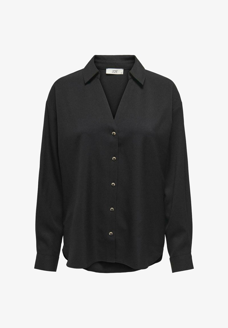 JDY LANGARM ELEGANTE - Button-down blouse - schwarz