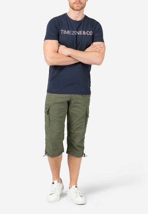 TIMEZONE MIT GÜRTEL UND MEHRFACHTASCHE - Shorts - olive