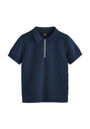 Next SLEEVE ZIP NECK REGULAR FIT - Polo marškinėliai - navy