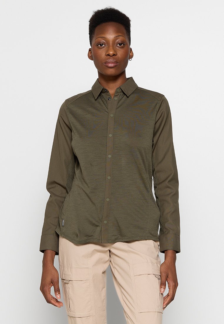 Icebreaker Overhemdblouse olijfgroen Icebreaker Overhemdblouse olijfgroen