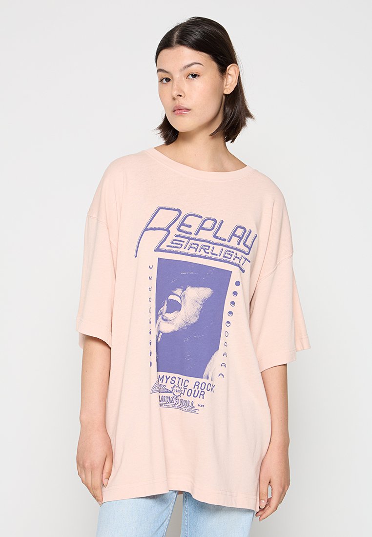 Replay Longsleeve roze Replay Longsleeve roze