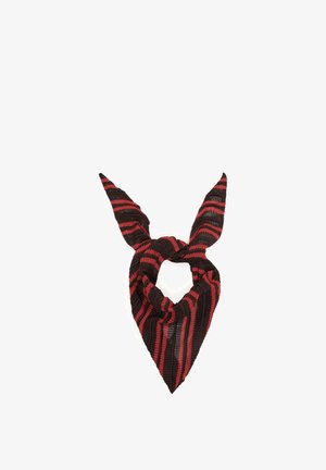 Bershka, FLUFFY STRIPED BALACLAVA - Foulard - sand