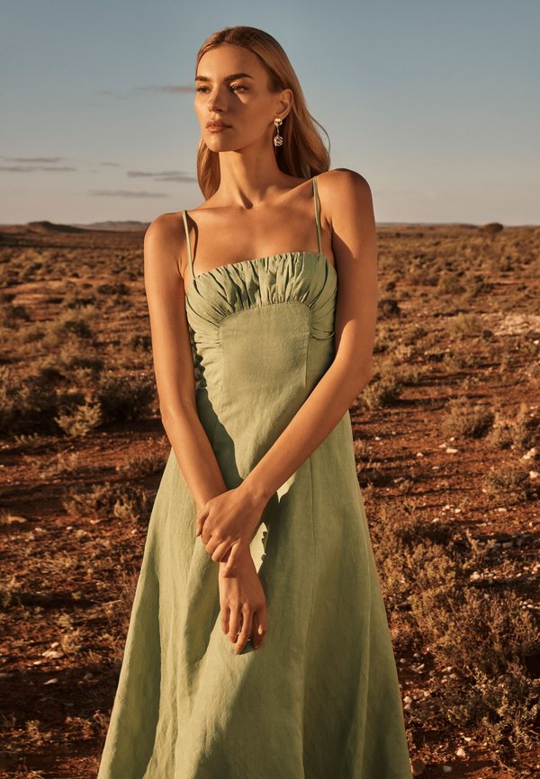 CAMILLA STRAPPY RUCHED - Cocktail dress / Party dress - pistachio