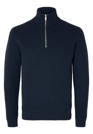 Selected, SLMDANE HALF ZIP - Svetr - sky captain