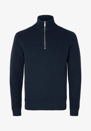 Selected, SLMDANE HALF ZIP - Pulóver - sky captain