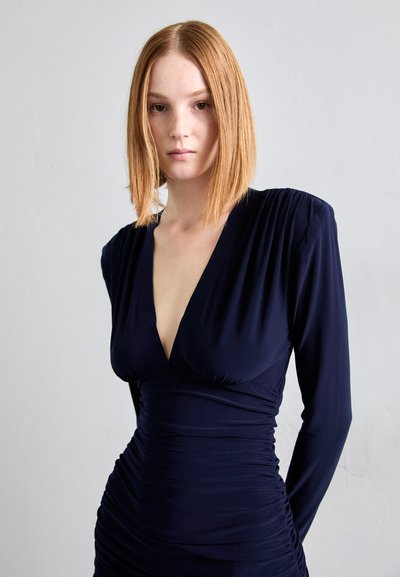 Norma Kamali SHIRRED WAIST DRESS TO KNEE  - Ballkjole - true navy