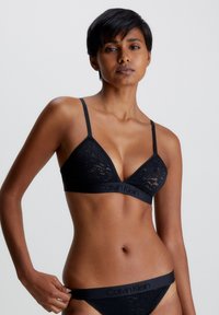Calvin Klein Underwear - UNLINED TRIANGLE ULTRA SOFT LACE - Triangel BH - black Miniatuurafbeelding 1