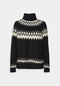 ONLMARJANA HIGHNECK - Camisola - black/pumice stone/taupe gray