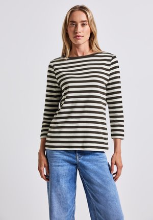 GESTREIFTES - Long sleeved top - braun