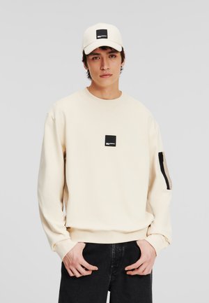 Karl Lagerfeld Jeans MIX MATERIAL FIT - Sweatshirt - whitecap gray