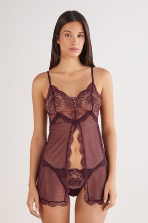 Intimissimi LA VIE EN DOLL - Nachthemd - burgundy
