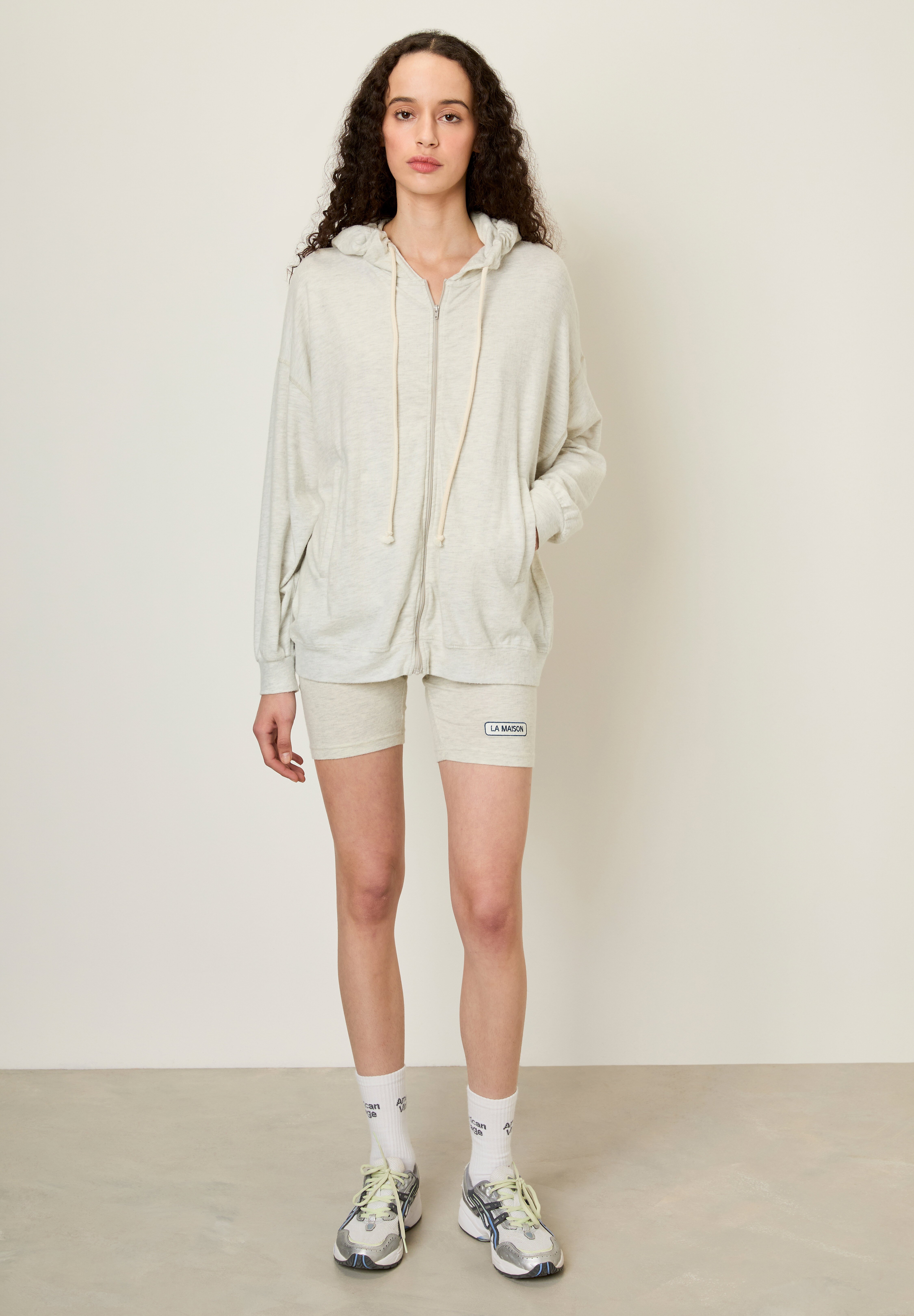 American Vintage Zip-up sweatshirt - gris chine/mottled grey
