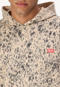 Diesel UNISEX - Mikina s kapucňou - beige/black