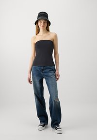 Gina Tricot MICRO LONG TUBE - Felső - black