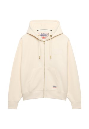 Superdry & Co, SUPERDRY LUXE CASUAL ZIP HOODIE.. - Sweat zippé - desert bone off white