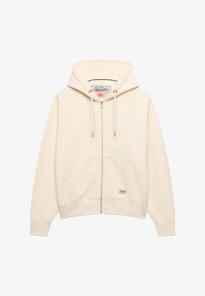 Superdry & Co, SUPERDRY LUXE CASUAL ZIP HOODIE.. - Sweat zippé - desert bone off white
