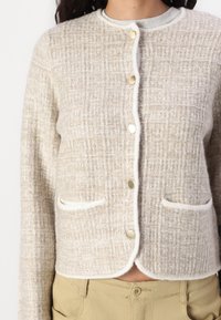 Abercrombie & Fitch Novelty Button Tweed-Inspired Sweater Jacket - Overgangsjakke - neutral melange