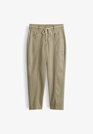 OPUS, RELAXED FIT MID RISE - Stoffhose - olive leaf