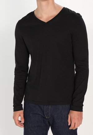 Langærmet T-shirt - black