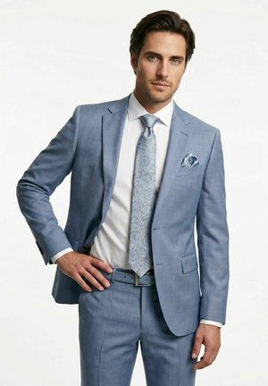 Real Guys, SET BESTEHEND AUS KRAWATTE UND  EINSTECKTUCH - Pochet - blau