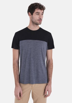 Icebreaker NATURAL LIGHT WEIGHT COOL-LITE SPHERE - T-shirt con stampa - DARK GREY