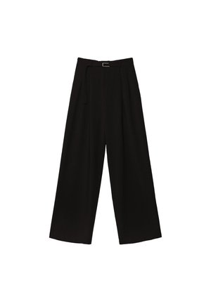 Stradivarius WIDE-LEG WITH BUCKLE DETAIL  - Bukser - black