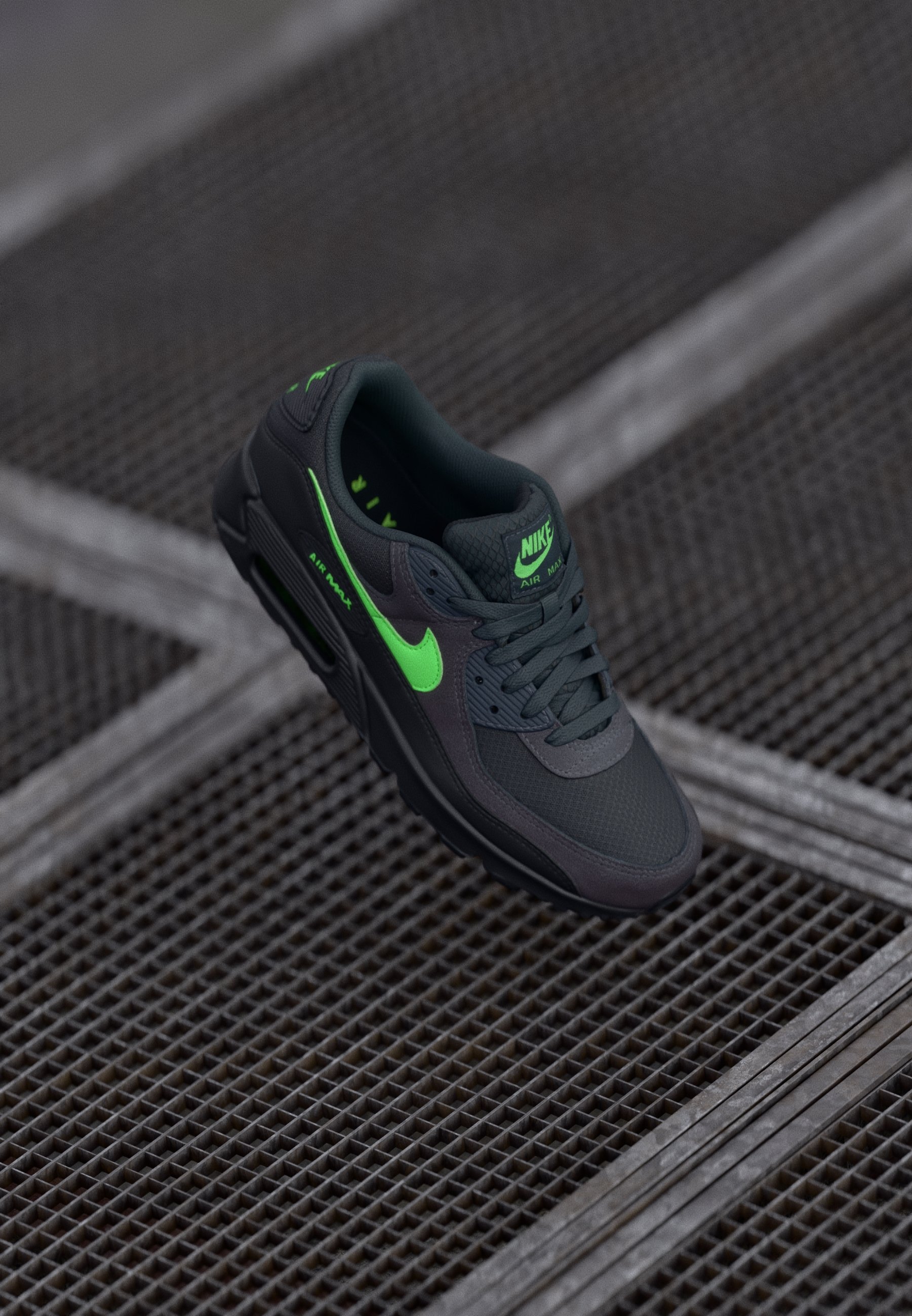Nike Sportswear AIR MAX 90 Sneakers laag anthracite/green