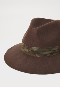 Lauren Ralph Lauren RIBBON-TRIM WOOL FELT FEDORA - Šešir - deep mahogany
