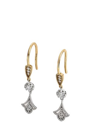 CON DIAMANTES EN TALLA BRILLANTE - Pendientes - silver