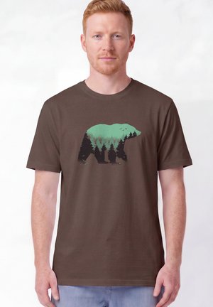 watapparel, WALDBÄR UNISEX - T-shirt imprimé - mocha