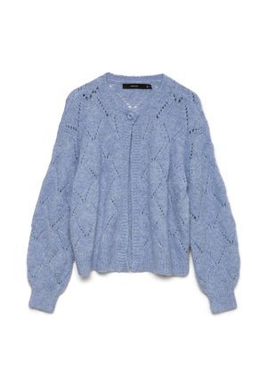 Vero Moda VMSHELL O NECK ONEBUTTON CARDIGAN - Gilet - brunnera blue