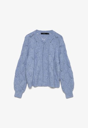 Vero Moda VMSHELL O NECK ONEBUTTON CARDIGAN - Cardigan - brunnera blue