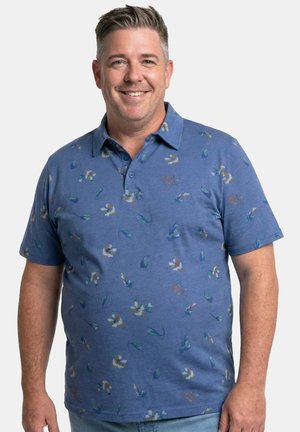 ALL-OVER PRINT SHORT SLEEVE UP TO - Polo - denim blue