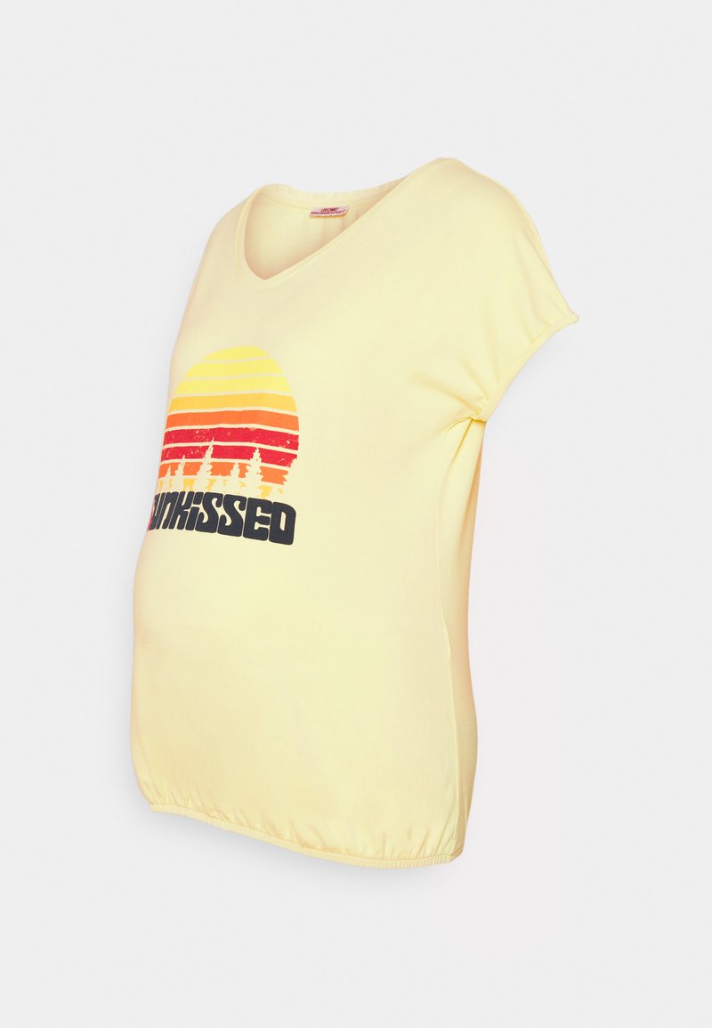 love2wait T-shirt print geel