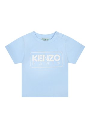 KENZO kids CON LOGO - T-shirt con stampa - light blue