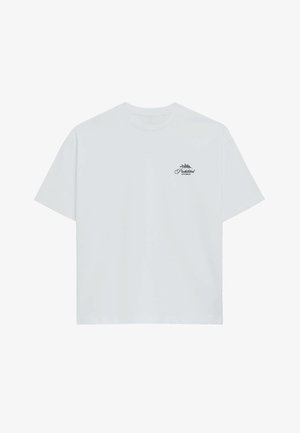 LEAF TEE - Nyomott mintás póló - off-white