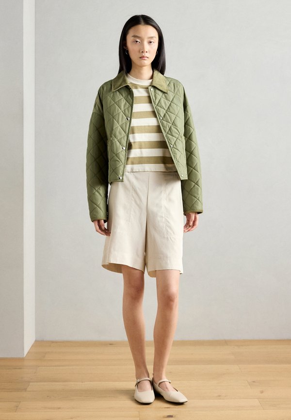 CASUAL STYLE ELASTIC WAISTBAND TOPSTITCHING - Shorts - silky stone4