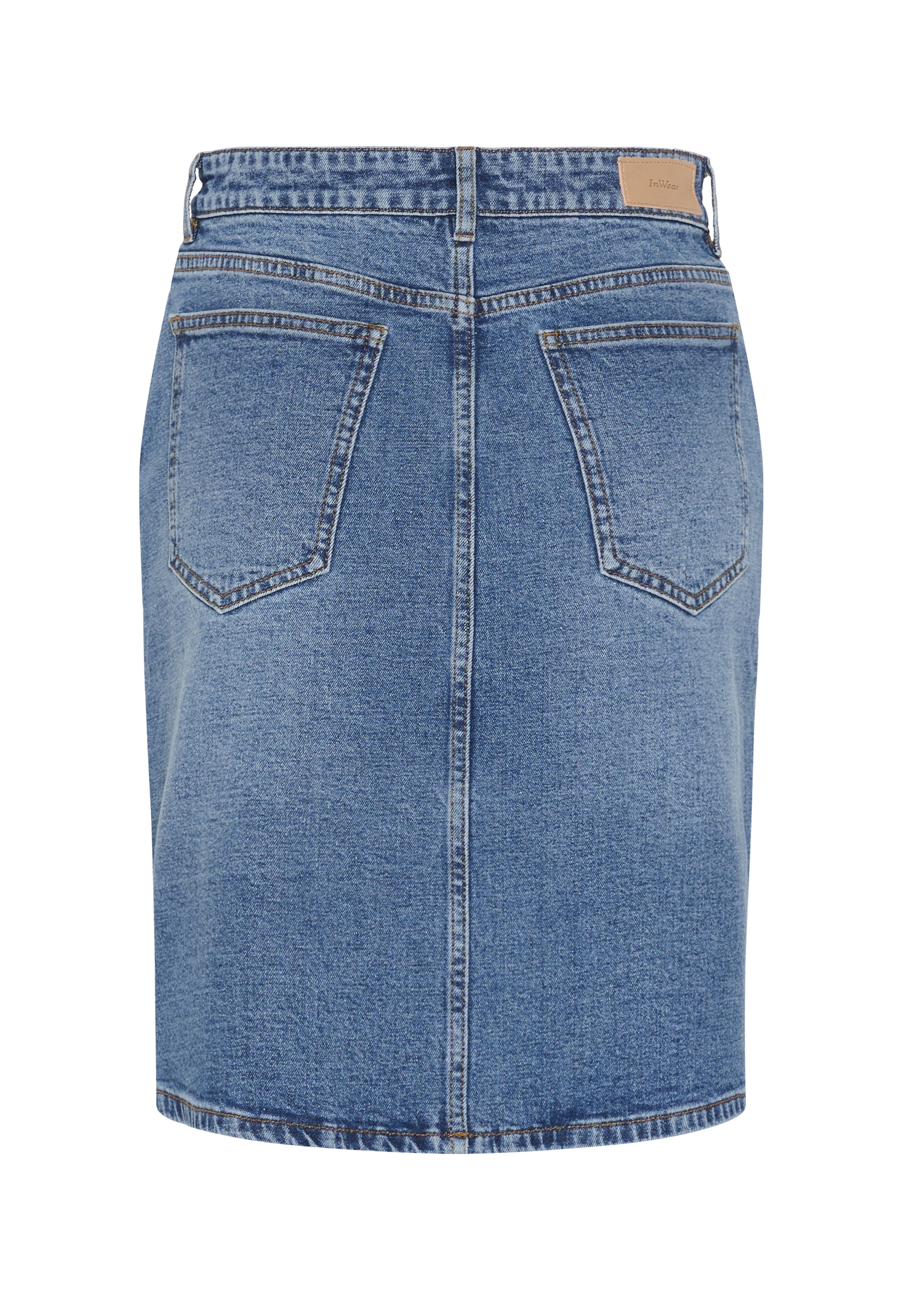 Part Two LEJAPW SKIRT - Pencil skirt - medium blue denim/light